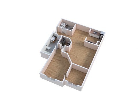 Floor plan for 1 bed, 1 bath, 800 sqft